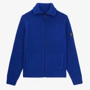 The Kooples Blue Zipper cardigan NWT SMALL